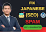 fix japanese spam hack and clean hacked wordpress website